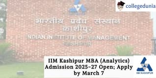 IIM Kashipur MBA (Analytics) Admission 2025-27 Open; Apply by March 7